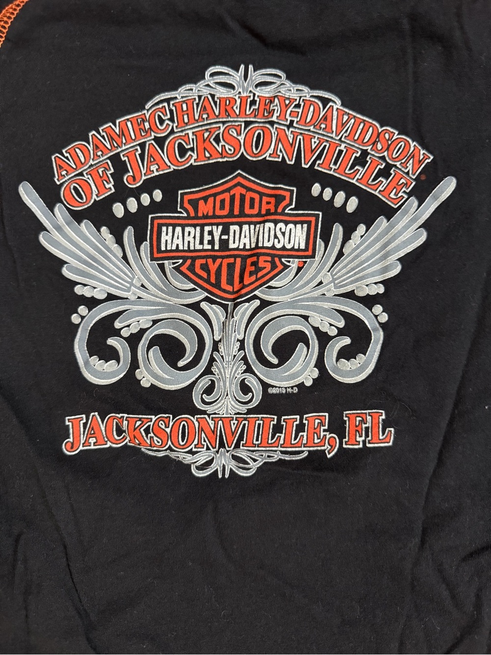 Harley-Davidson Black Long Sleeve Tee with thumb holes. - Picture 4 of 5